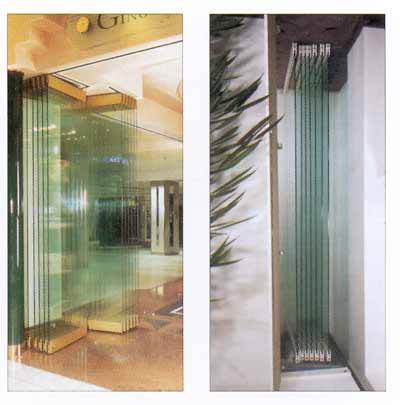 Schiebew�nde Glas